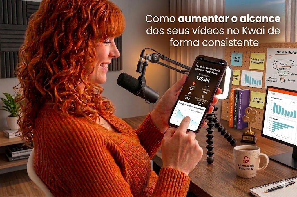 Como aumentar o alcance dos seus vídeos no Kwai de forma consistente com painel de desempenho e análise de retenção de audiência