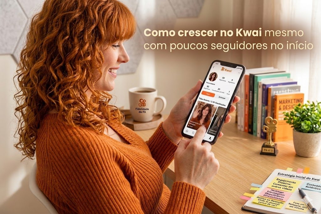Como crescer no Kwai mesmo com poucos seguidores no início com perfil novo e estratégia inicial de crescimento