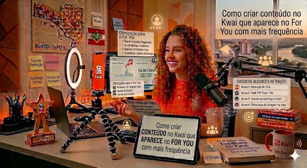 Como criar conteúdo no Kwai que aparece no For You com mais frequência com retenção engajamento e consistência