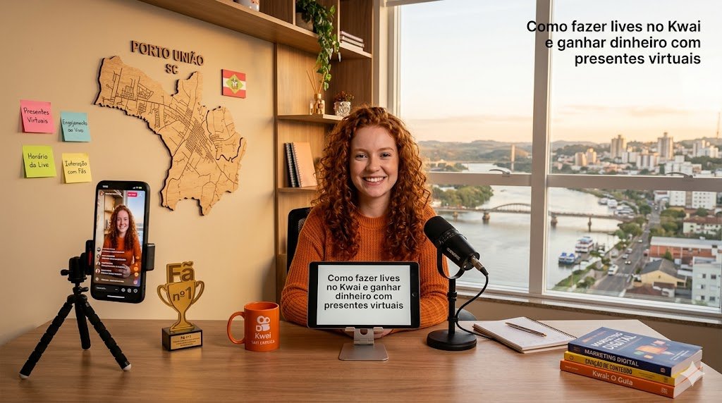 Como fazer lives no Kwai e ganhar dinheiro com presentes virtuais com sistema de diamantes e monetização em tempo real