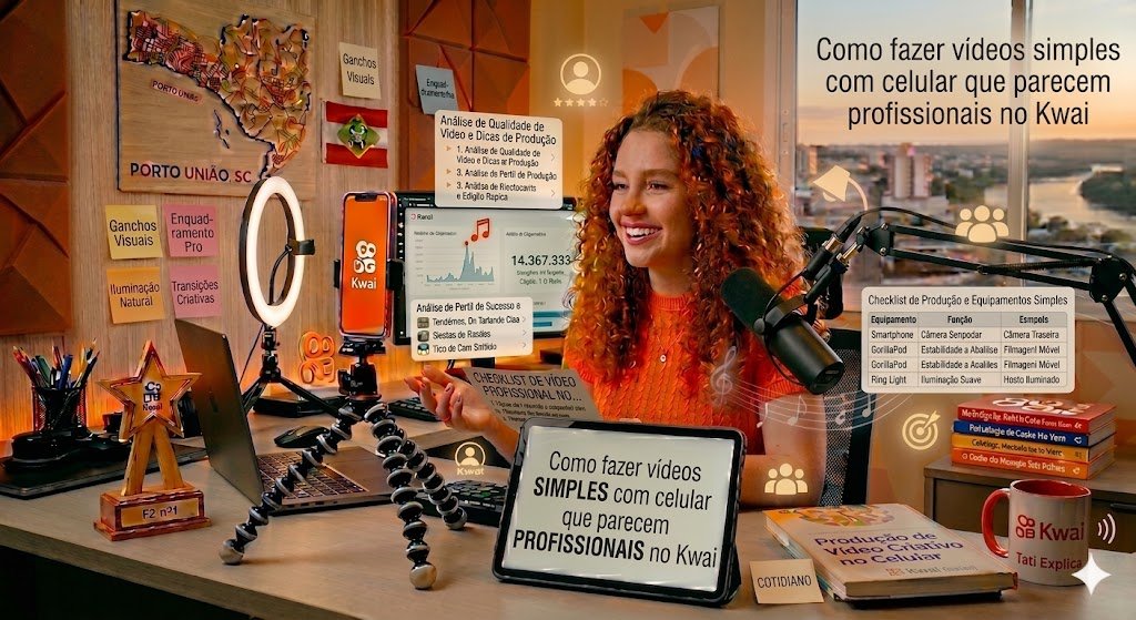 Como fazer vídeos simples com celular que parecem profissionais no Kwai
