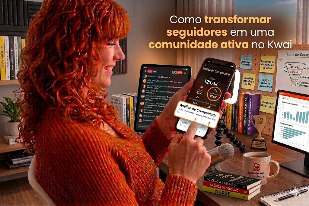 Como transformar seguidores em uma comunidade ativa no Kwai com análise de comunidade e live em tempo real com engajamento
