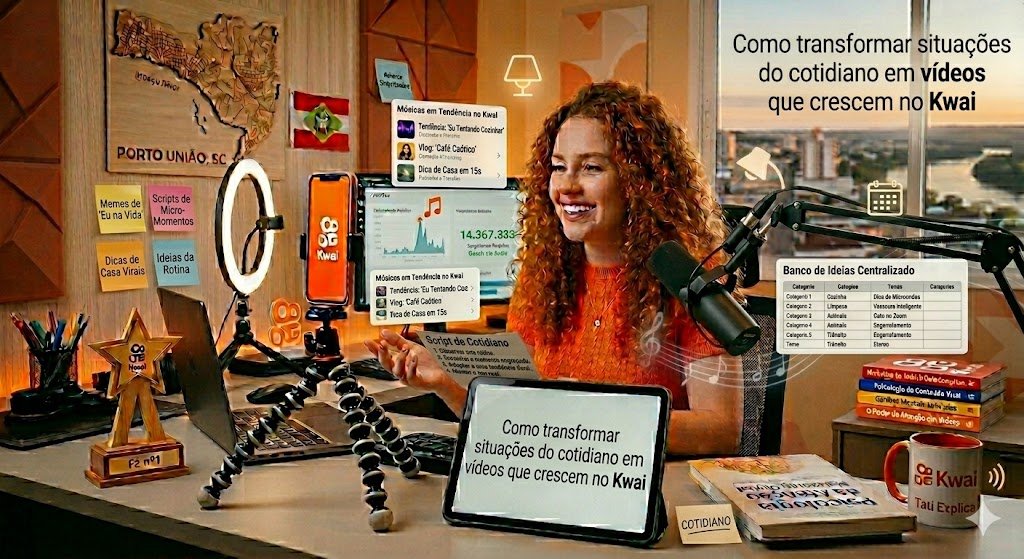 Como transformar situações do cotidiano em vídeos que crescem no Kwai com identificação e engajamento