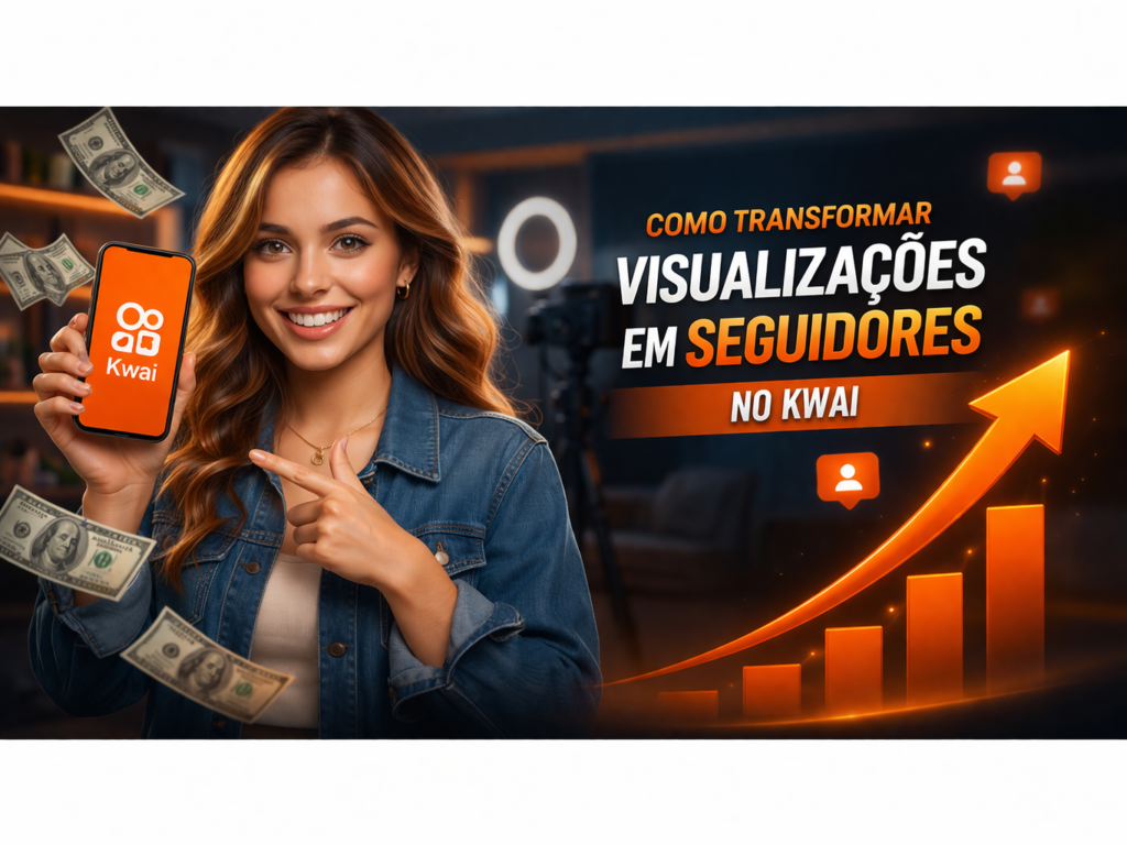 Como transformar visualizações em seguidores no Kwai com gráfico de crescimento e celular com o aplicativo