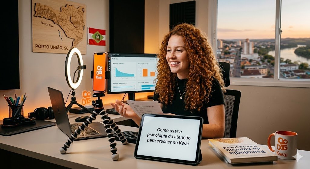 Como usar a psicologia da atenção para crescer no Kwai com princípios de curiosidade identificação e contraste visual