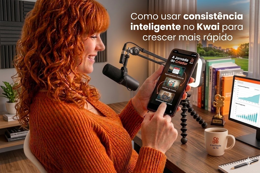 Como usar consistência inteligente no Kwai para crescer mais rápido com análise de dados e jornada do criador