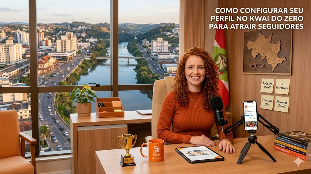 Como configurar seu perfil no Kwai do zero para atrair seguidores com foto de perfil bio estratégica e configurações essenciais