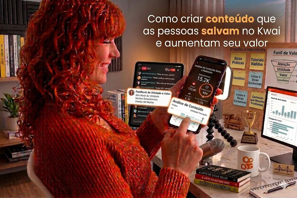 Como criar conteúdo que as pessoas salvam no Kwai com análise de salvamentos funil de valor e estratégias de conteúdo útil