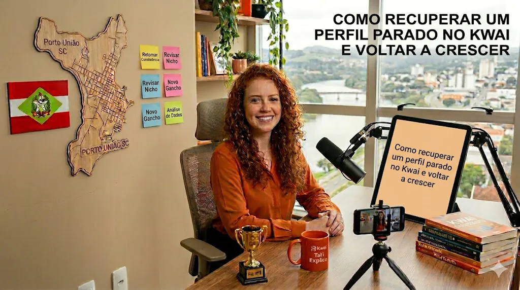 Como recuperar um perfil parado no Kwai e voltar a crescer com diagnóstico e estratégia de retomada